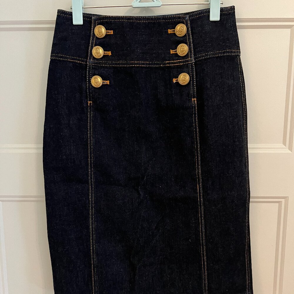 Lauren Ralph Lauren Lauren Jeans Company 2 Petite Dark Denim Skirt